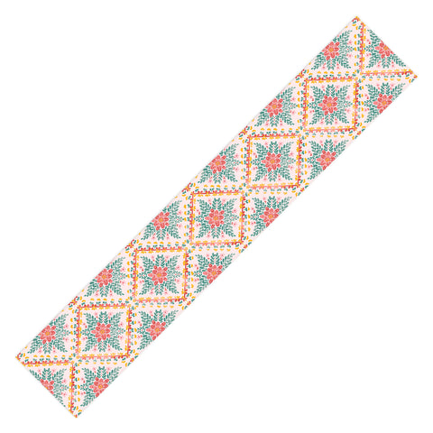 Marta Barragan Camarasa Chic Floral Geometry Table Runner