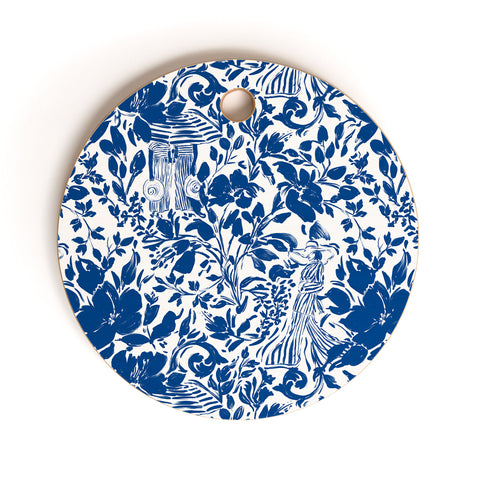 Marta Barragan Camarasa Chic Garden Walk Cutting Board Round