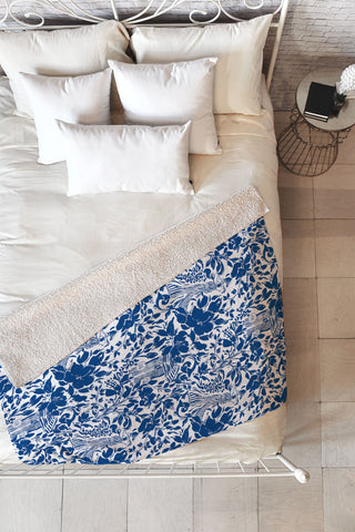 Marta Barragan Camarasa Chic Garden Walk Fleece Throw Blanket