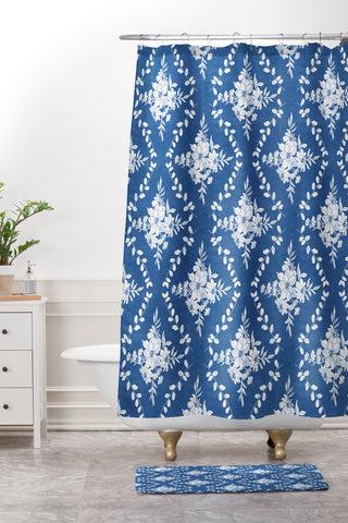 Marta Barragan Camarasa Chic Garden Whisper Shower Curtain And Mat