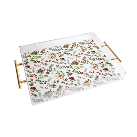 Marta Barragan Camarasa Christmas Botany 001 Acrylic Tray