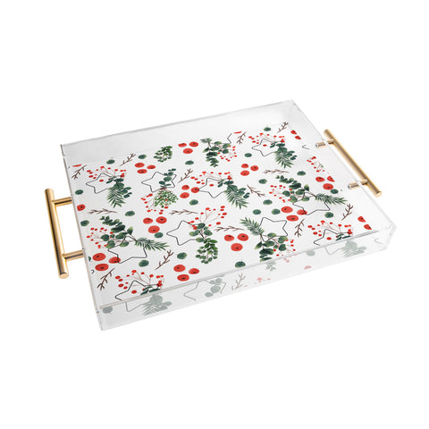 Marta Barragan Camarasa Christmas Botany 003 Acrylic Tray