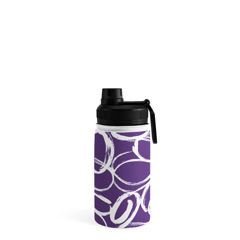 Marta Barragan Camarasa Circular Brushstrokes Abstract Water Bottle