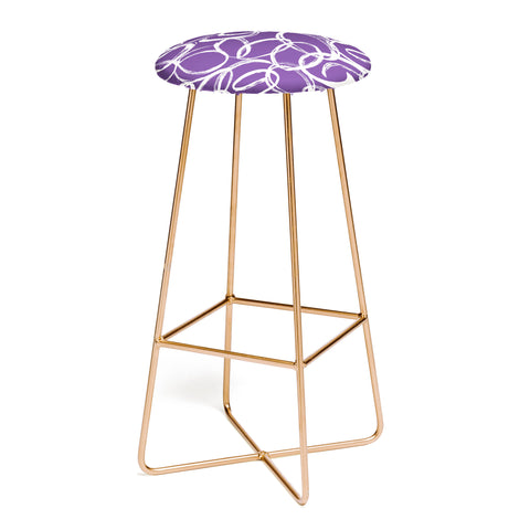 Marta Barragan Camarasa Circular Brushstrokes Abstract Bar Stool