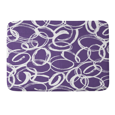 Marta Barragan Camarasa Circular Brushstrokes Abstract Memory Foam Bath Mat