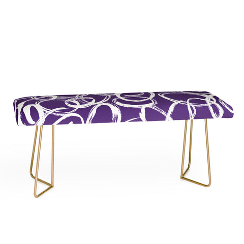 Marta Barragan Camarasa Circular Brushstrokes Abstract Bench