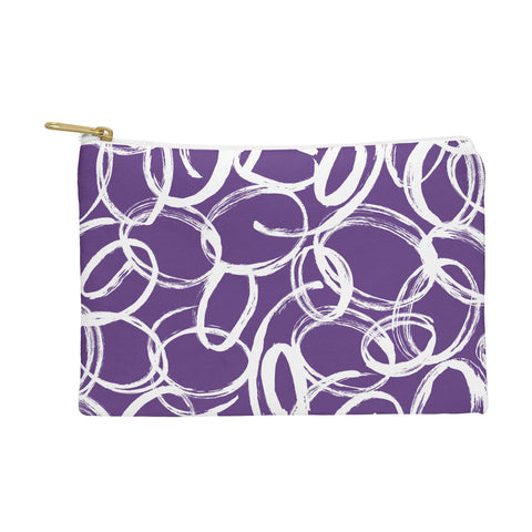 Marta Barragan Camarasa Circular Brushstrokes Abstract Pouch