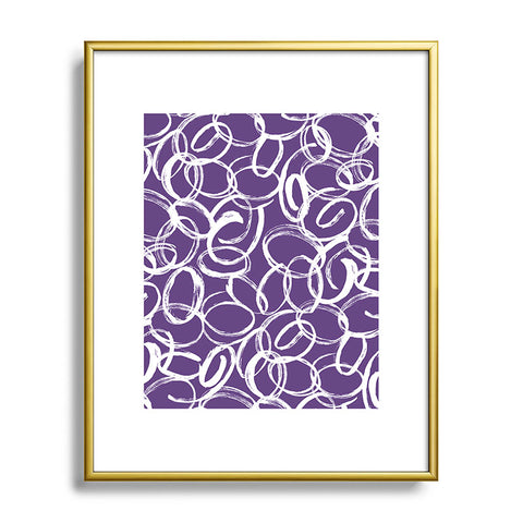 Marta Barragan Camarasa Circular Brushstrokes Abstract Metal Framed Art Print