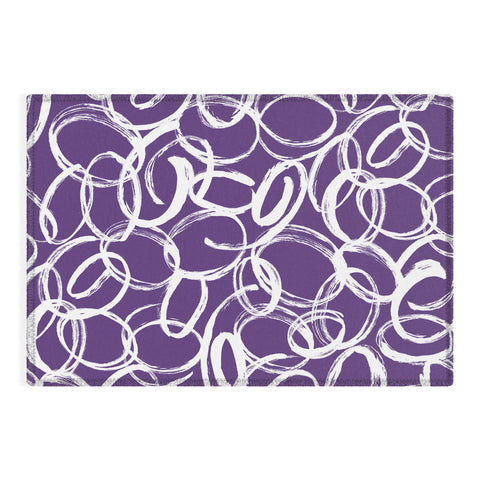 Marta Barragan Camarasa Circular Brushstrokes Abstract Outdoor Rug