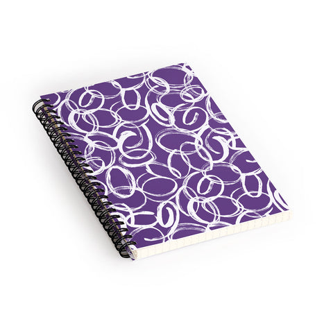 Marta Barragan Camarasa Circular Brushstrokes Abstract Spiral Notebook