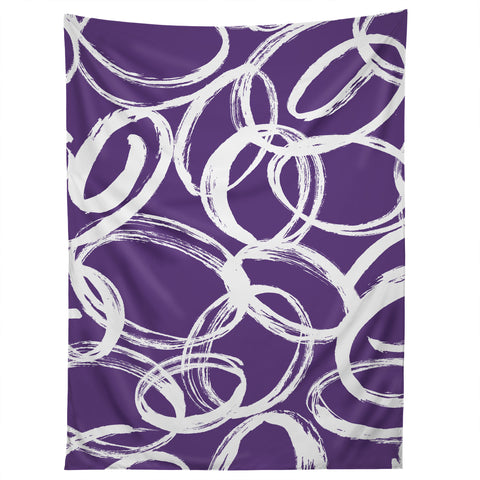 Marta Barragan Camarasa Circular Brushstrokes Abstract Tapestry