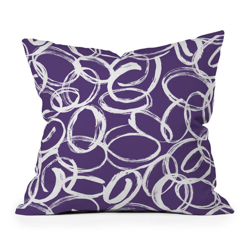 Marta Barragan Camarasa Circular Brushstrokes Abstract Throw Pillow
