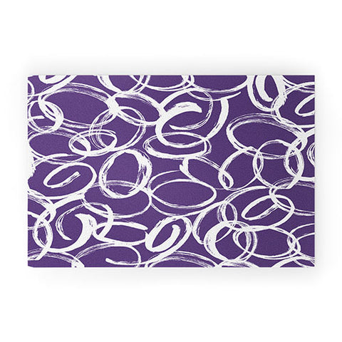 Marta Barragan Camarasa Circular Brushstrokes Abstract Welcome Mat