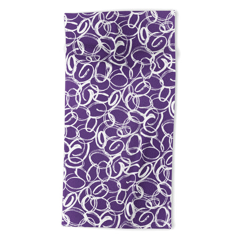 Marta Barragan Camarasa Circular Brushstrokes Abstract Beach Towel