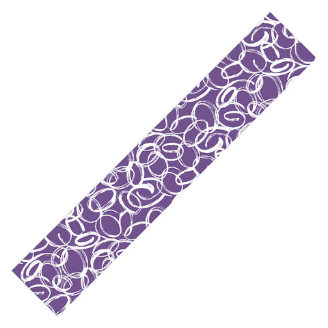 Marta Barragan Camarasa Circular Brushstrokes Abstract Table Runner