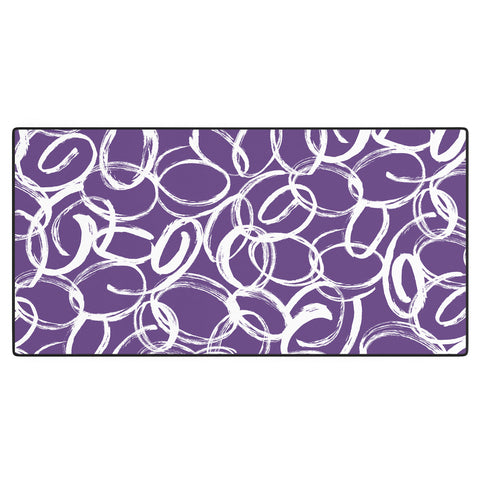 Marta Barragan Camarasa Circular Brushstrokes Abstract Desk Mat