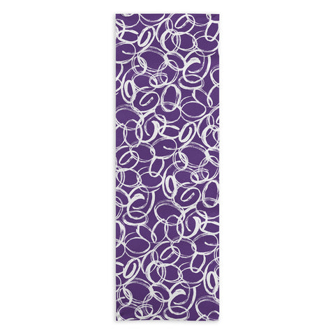 Marta Barragan Camarasa Circular Brushstrokes Abstract Yoga Towel