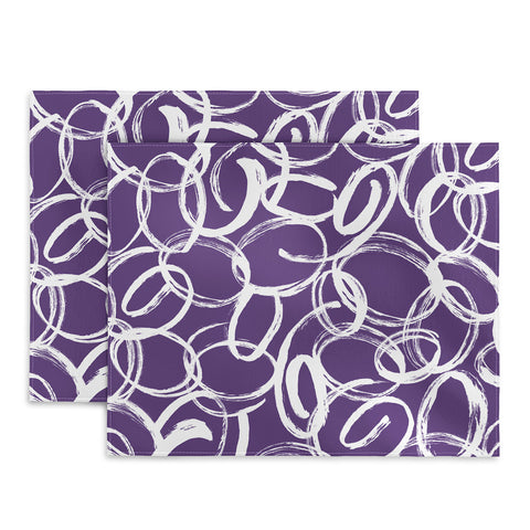 Marta Barragan Camarasa Circular Brushstrokes Abstract Placemat