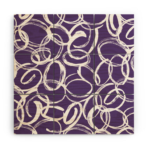 Marta Barragan Camarasa Circular Brushstrokes Abstract Wood Wall Mural