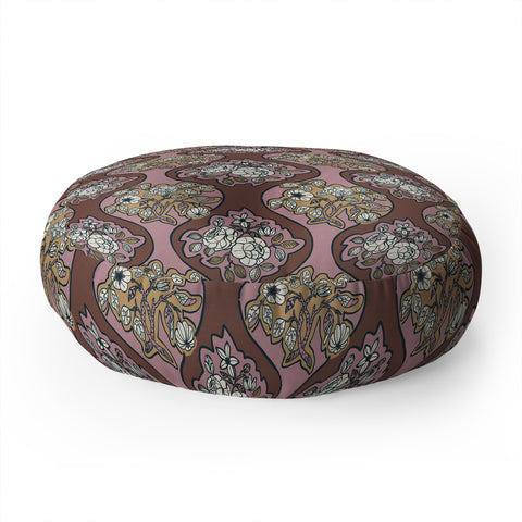 Marta Barragan Camarasa Classic Floral Arrangement Floor Pillow Round