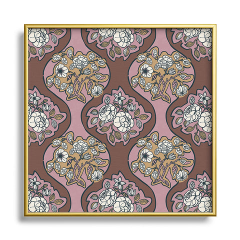 Marta Barragan Camarasa Classic Floral Arrangement Square Metal Framed Art Print