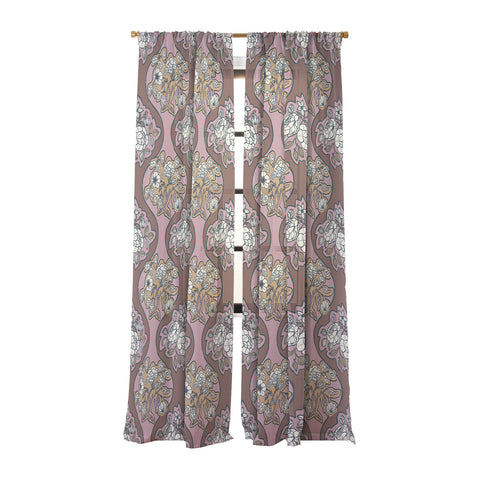 Marta Barragan Camarasa Classic Floral Arrangement Sheer Window Curtain