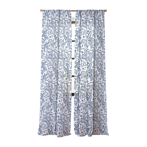 Marta Barragan Camarasa Coastal Jungle Charm Sheer Window Curtain