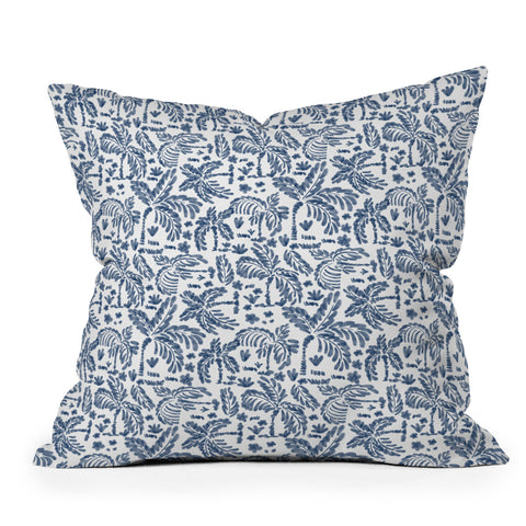Marta Barragan Camarasa Coastal Jungle Charm Outdoor Throw Pillow