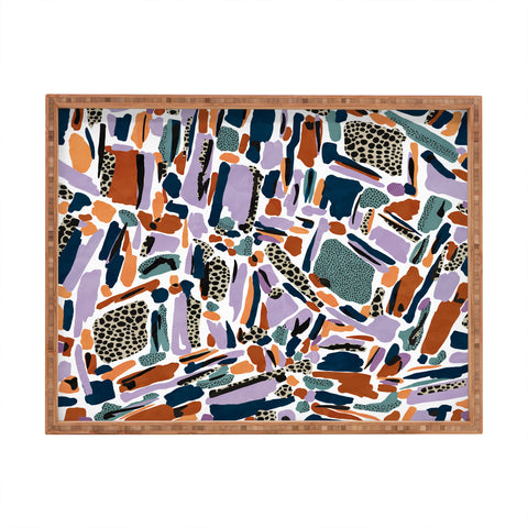 Marta Barragan Camarasa Colorful artistic abstract G90 Rectangular Tray