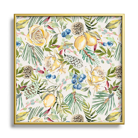 Marta Barragan Camarasa Colorful autumn fall YRL Square Metal Framed Art Print