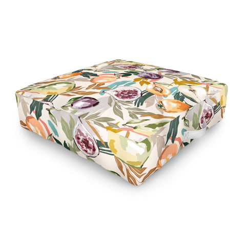 Marta Barragan Camarasa Colorful fruity feast 22 Outdoor Floor Cushion
