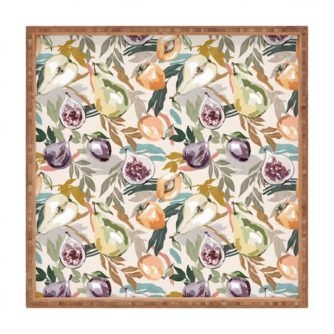 Marta Barragan Camarasa Colorful fruity feast 22 Square Tray