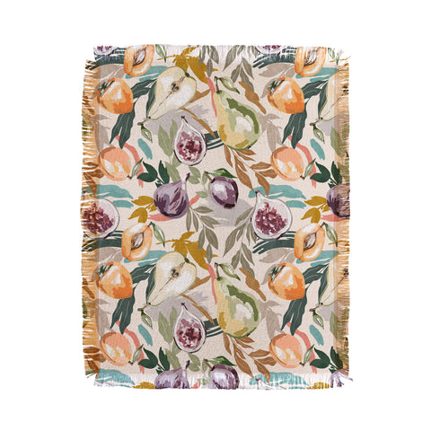 Marta Barragan Camarasa Colorful fruity feast 22 Throw Blanket