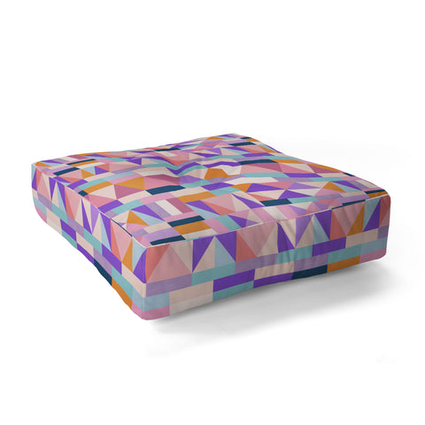 Marta Barragan Camarasa Colorful geometric shapes PT Floor Pillow Square