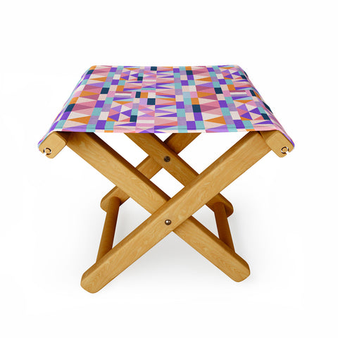 Marta Barragan Camarasa Colorful geometric shapes PT Folding Stool