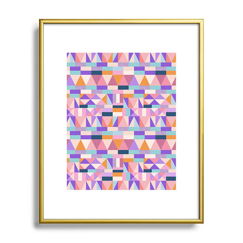 Marta Barragan Camarasa Colorful geometric shapes PT Metal Framed Art Print