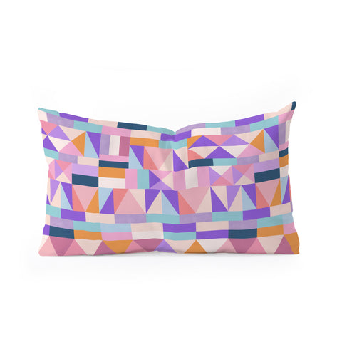 Marta Barragan Camarasa Colorful geometric shapes PT Oblong Throw Pillow