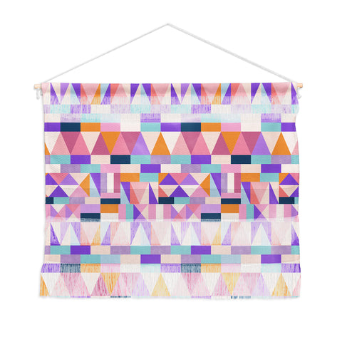 Marta Barragan Camarasa Colorful geometric shapes PT Wall Hanging Landscape