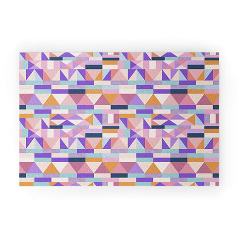 Marta Barragan Camarasa Colorful geometric shapes PT Welcome Mat