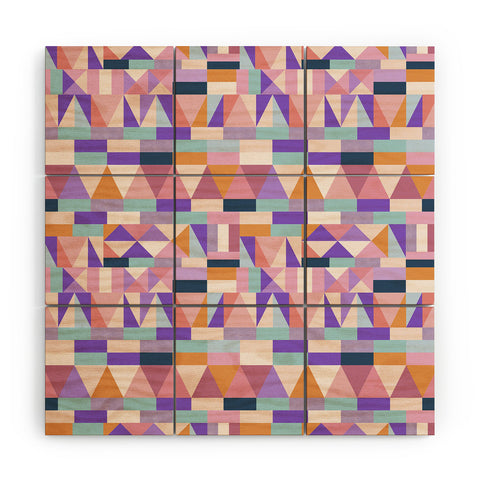 Marta Barragan Camarasa Colorful geometric shapes PT Wood Wall Mural