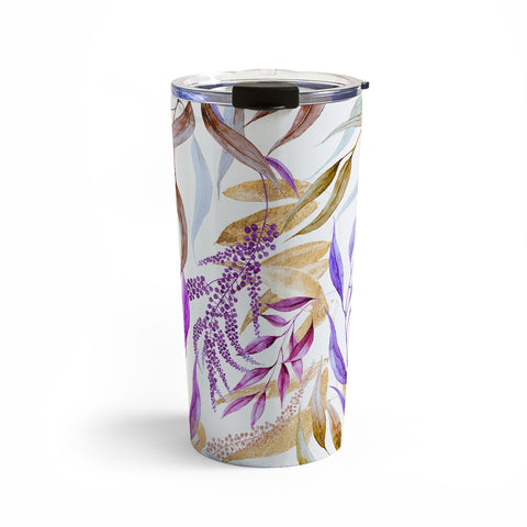Marta Barragan Camarasa Colorful leaves and gold Travel Mug