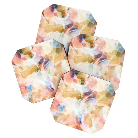 Marta Barragan Camarasa Colorful shapes in waves Coaster Set