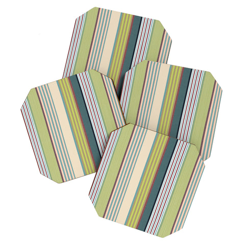 Marta Barragan Camarasa Colorful Stripe Delight Coaster Set