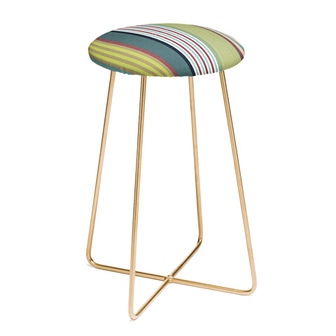 Marta Barragan Camarasa Colorful Stripe Delight Counter Stool