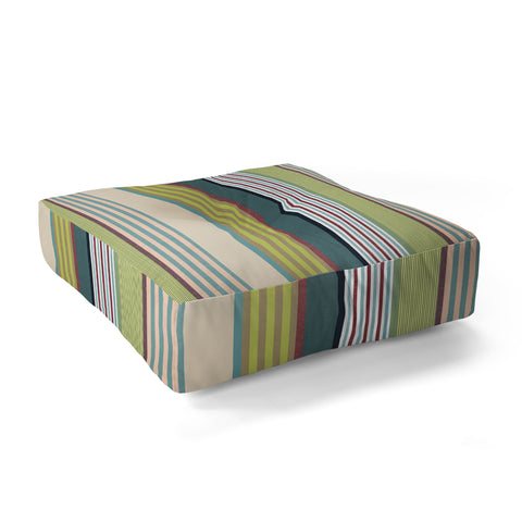 Marta Barragan Camarasa Colorful Stripe Delight Floor Pillow Square