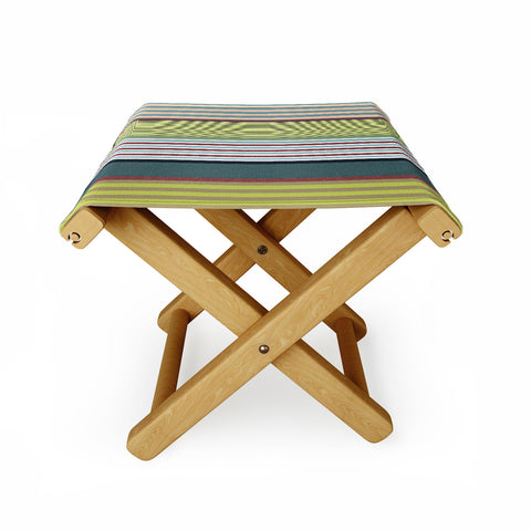 Marta Barragan Camarasa Colorful Stripe Delight Folding Stool