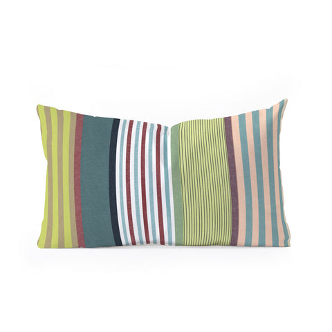 Marta Barragan Camarasa Colorful Stripe Delight Oblong Throw Pillow