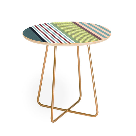 Marta Barragan Camarasa Colorful Stripe Delight Round Side Table