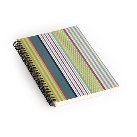 Marta Barragan Camarasa Colorful Stripe Delight Spiral Notebook