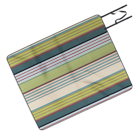 Marta Barragan Camarasa Colorful Stripe Delight Picnic Blanket